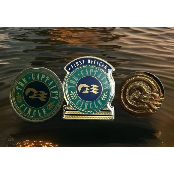 3 pins Princess Cruise Lines ,Captains Circle 1st Mate & Logo Pin ,Free Ship - Picture 1 of 2
